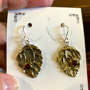 Sterling silver garnet earrings